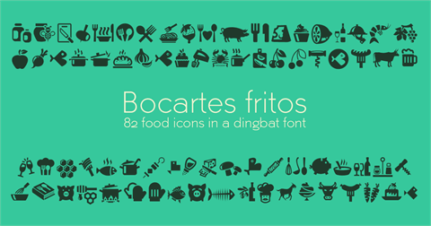 Bocartes fritos font16素材网精选英文字体