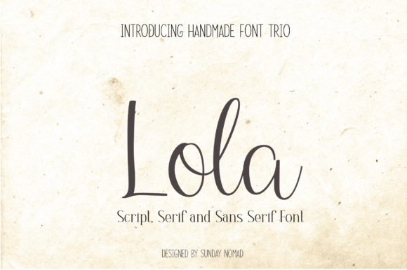 Lola Trio Font16设计网精选英文字体