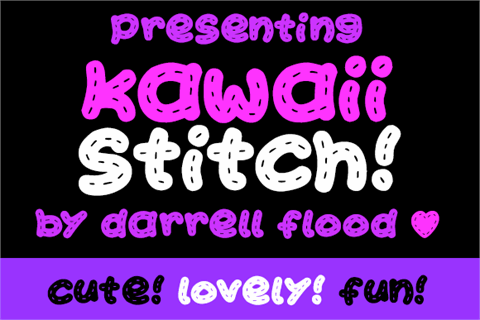 Kawaii Stitch font16素材网精选英文字体