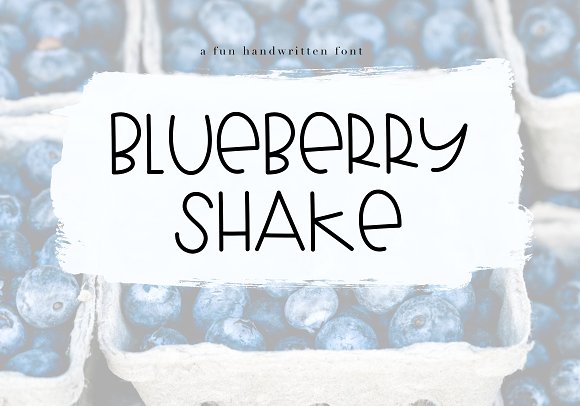 Blueberry Shake – A Fun Font普贤居精选英文字体