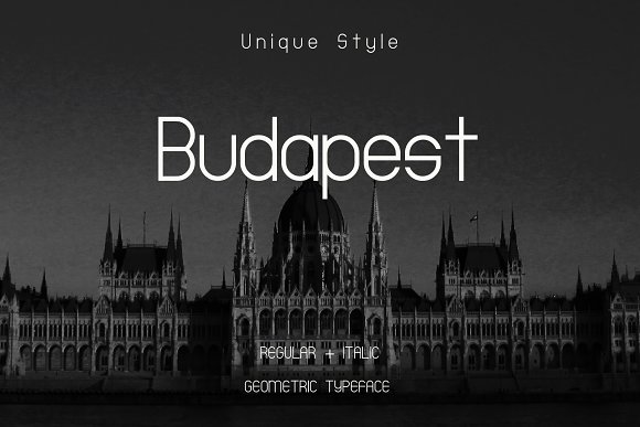 Budapest Regular + Italic Font普贤居精选英文字体