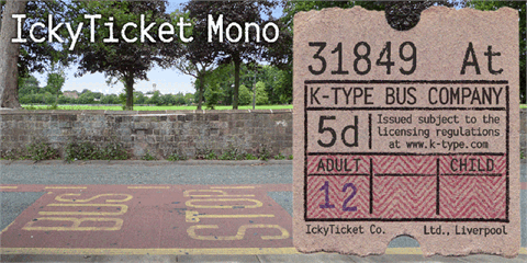 IckyTicket Mono font16设计网精选英文字体