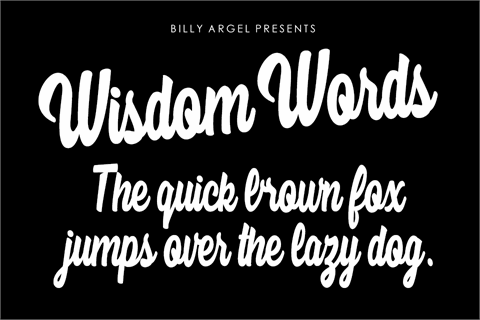Wisdom Words Personal Use font16图库网精选英文字体