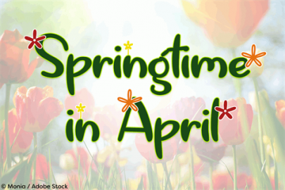 Springtime in April font素材天下