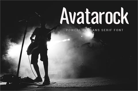 Avatarock font16设计网精选英文字体