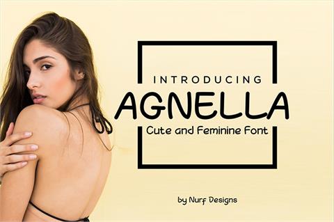Agnella font16素材网精选英文字体
