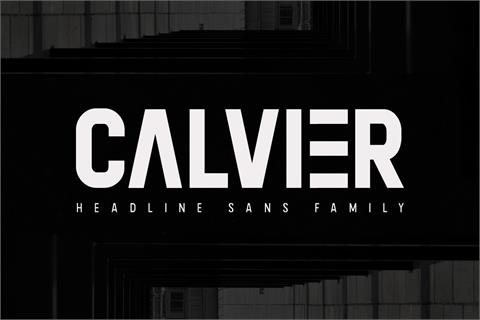 Calvier font16设计网精选英文字体