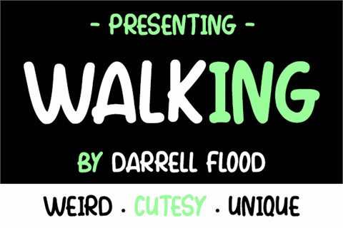 Walking font16设计网精选英文字体