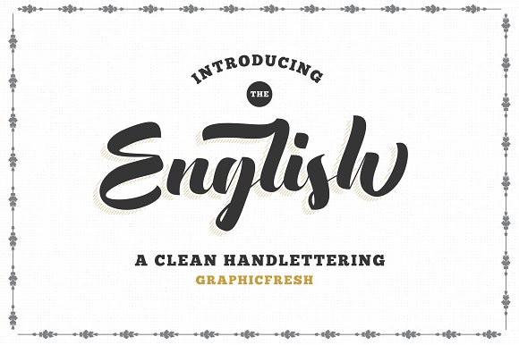 The English Font – Vintage Lettering素材中国精选英文字体