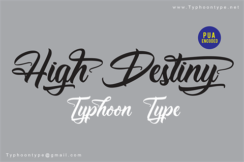 High Destiny – Personal Use font素材中国精选英文字体
