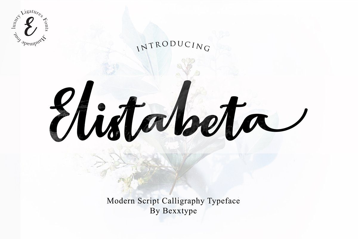 Elistabeta luxury ligature Font素材中国精选英文字体
