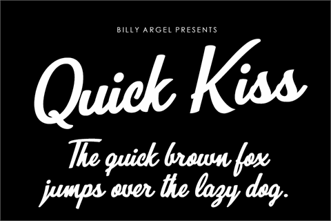 Quick Kiss Personal Use font普贤