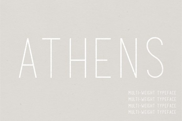 Athens | A Multi-Weight Font素材中国精选英文字体