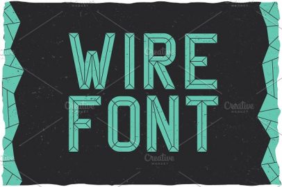 WireFont Vintage Label Typeface16设计网精选英文字体