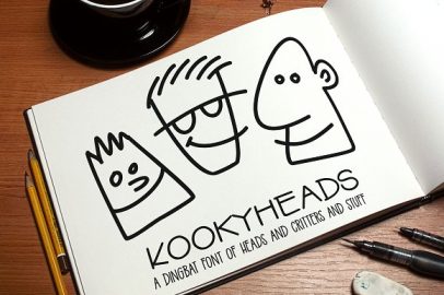 Kookyheads – a dingbat doodle font!素材中国精选英文字体