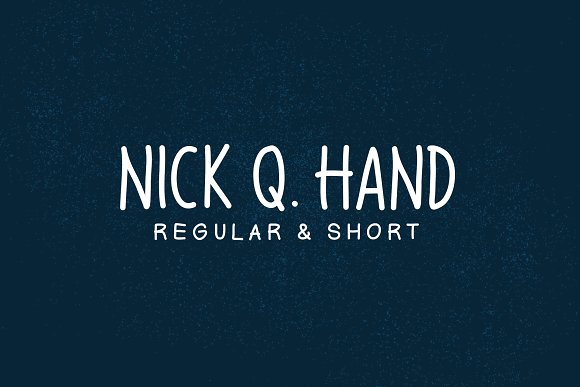 Nick Q Hand Font素材中国精选英文字体