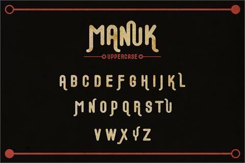 Manuk font16素材网精选英文字体
