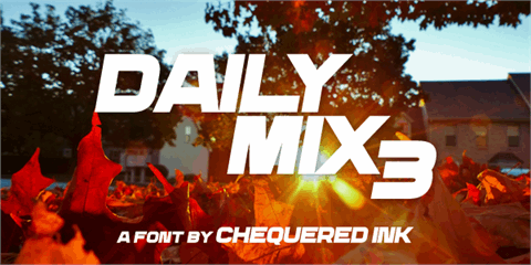 Daily Mix 3 font素材中国精选英文字体