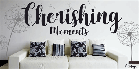 Cherishing Moments font16设计网