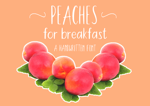 Peaches For Breakfast font16图库