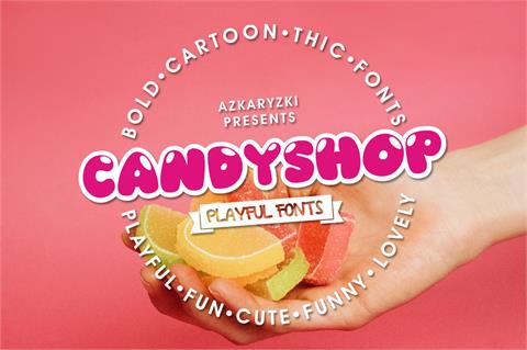 Candyshop font16素材网精选英文字体