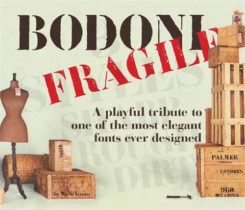 Bodoni Fragile font16设计网精选英文字体