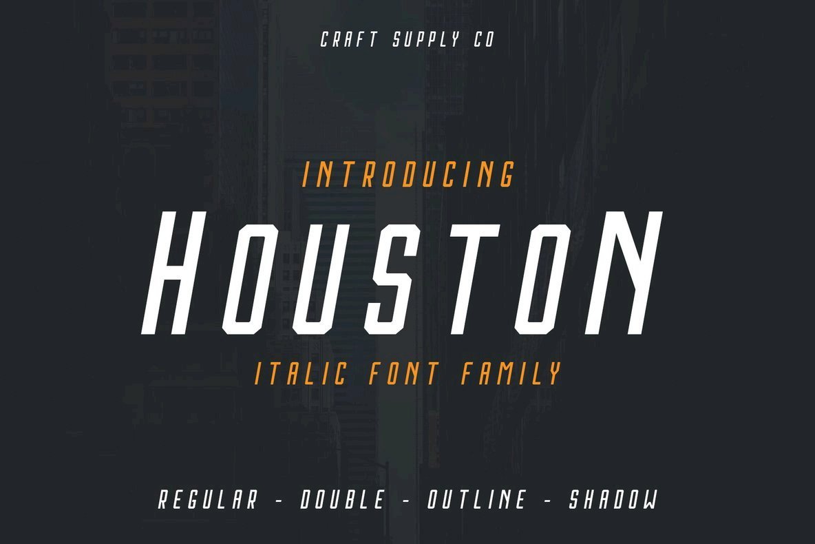 Houston Italic Font Family普贤居精选英文字体