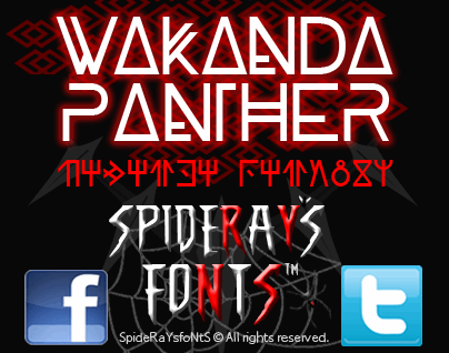 WAKANDA PANTHER font16设计网精选英文字体