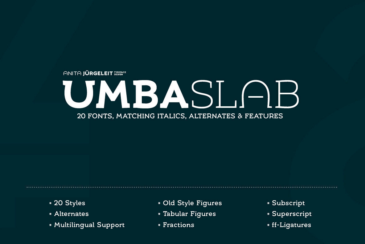 Umba Slab Font Family素材中国精选英文字体