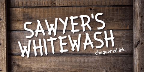 Sawyer&#39;s Whitewash font素材