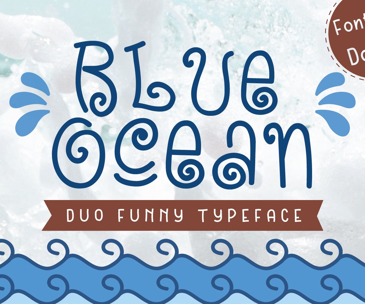 Blue Ocean – Cute and Funny Font素材中国精选英文字体