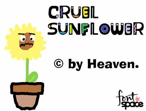 Cruel Sunflower font素材中国精选