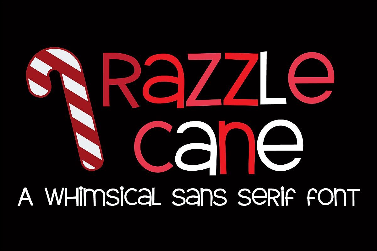 ZP Razzle Cane Regular Font16设计网精选英文字体
