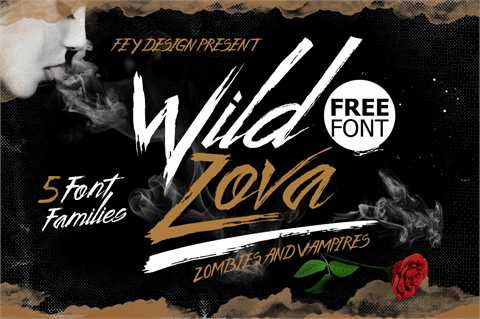 Wild Zova Free font素材中国精选英文字体