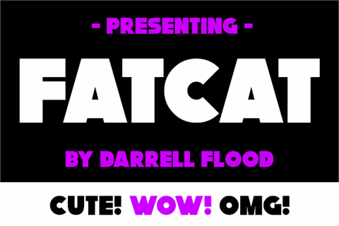 Fatcat font素材天下精选英文字体
