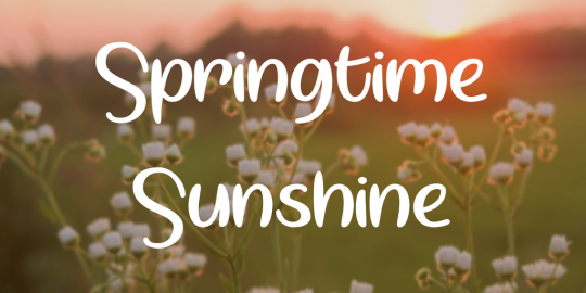 Springtime Sunshine Font素材中国精选英文字体
