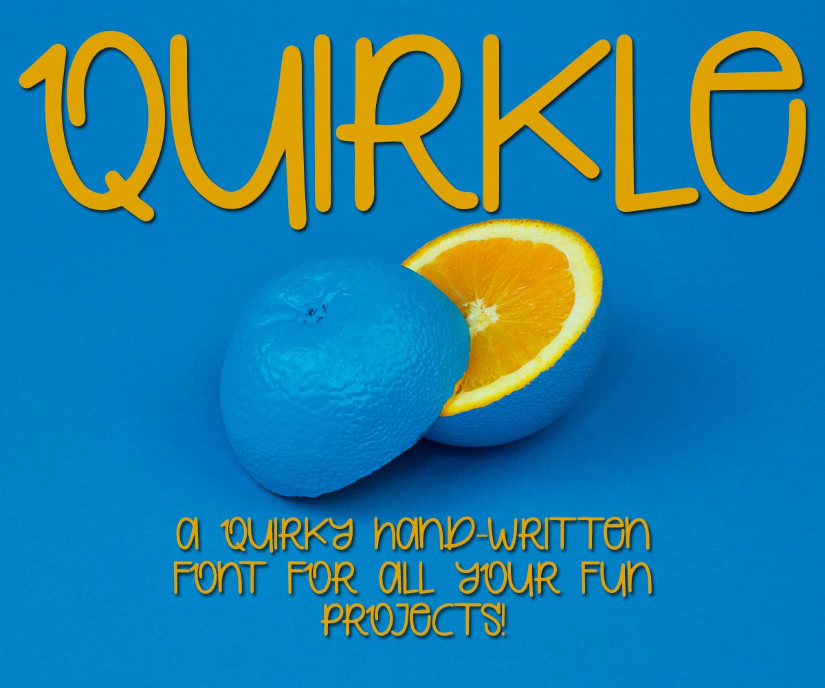 Quirkle – A Hand-Written Quirky FontRegular Font普贤居精选英文字体