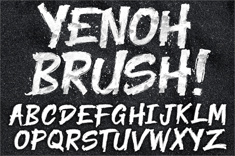 Yenoh Brush font16素材网精选英文字体