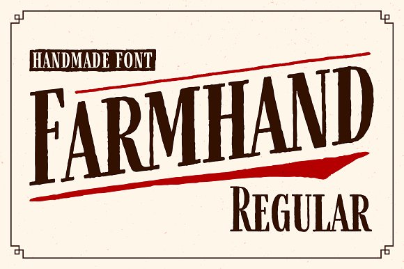 Farmhand Regular Font16设计网精