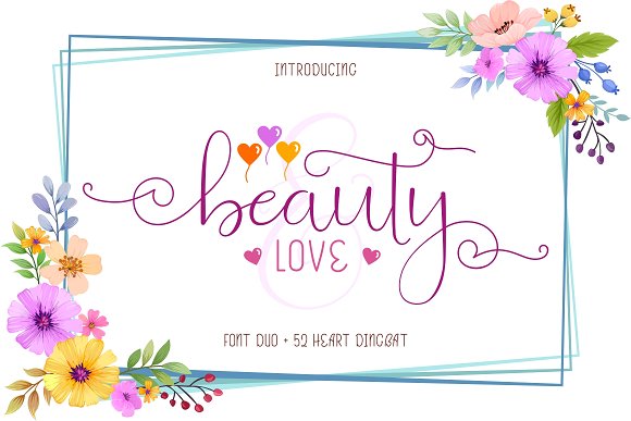 Beauty and Love – Font Duo16图库网精选英文字体