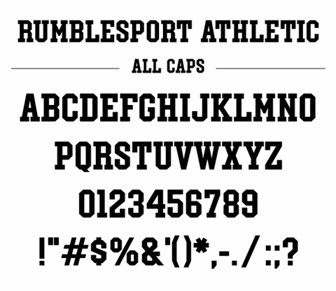 Rumblesport Athletic font16素材