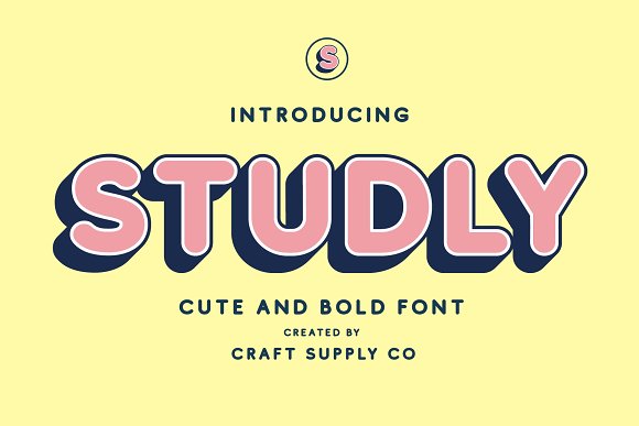 Studly – Layered Font Family普贤居精选英文字体