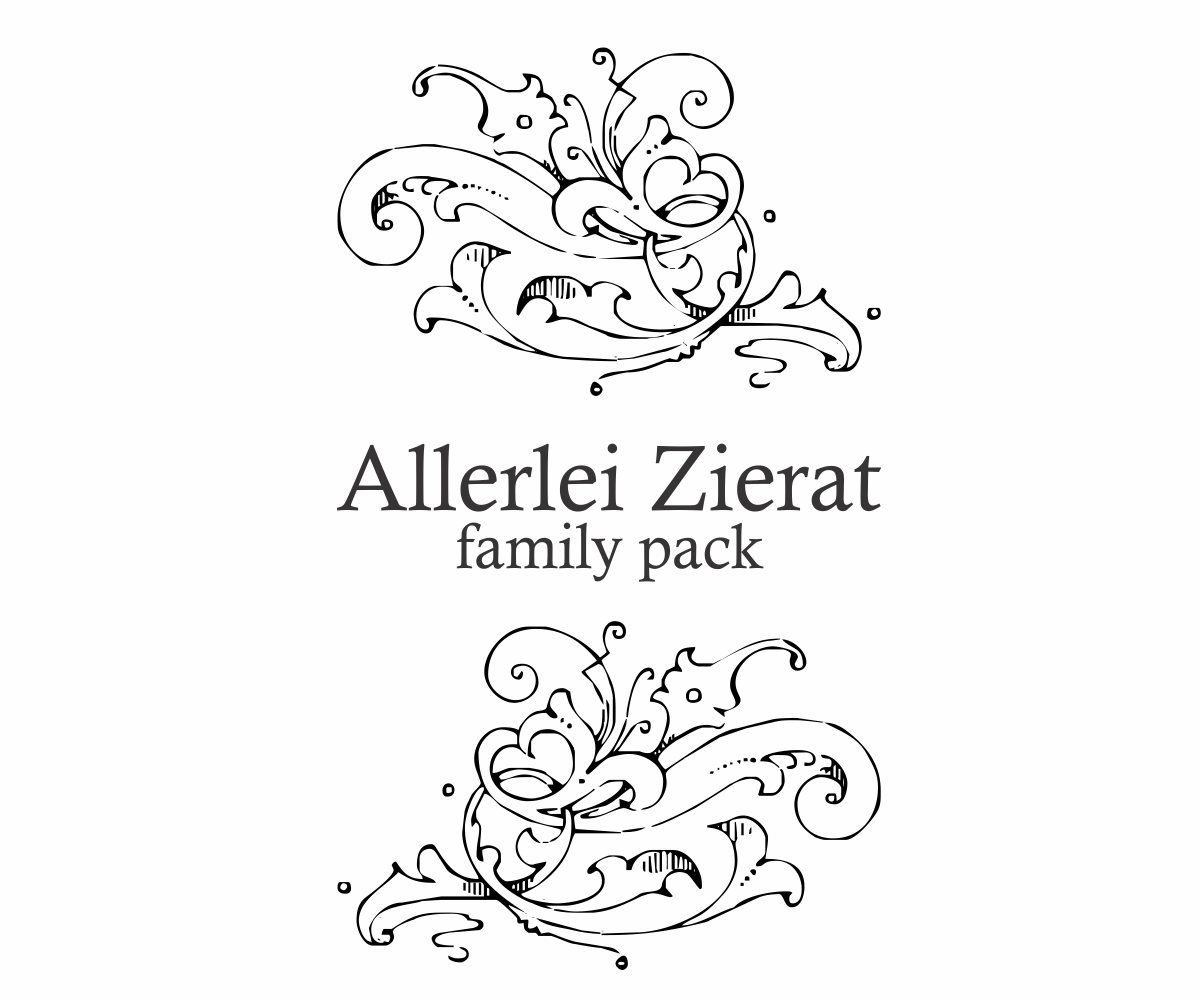 Allerlei Zierat (PACK 5 FONTS)Symbol Font普贤居精选英文字体