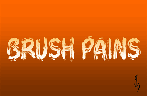 Brush Pains font16素材网精选英文字体