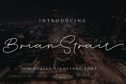 Brian Strait – Signature Font素材中国精选英文字体