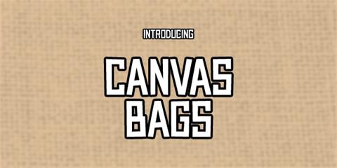 Canvas Bags font16图库网精选英文字体