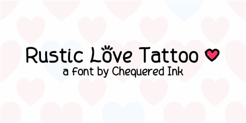 Rustic Love Tattoo font16设计网精选英文字体