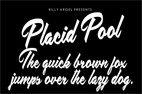 Placid Pool Personal Use font普贤居精选英文字体