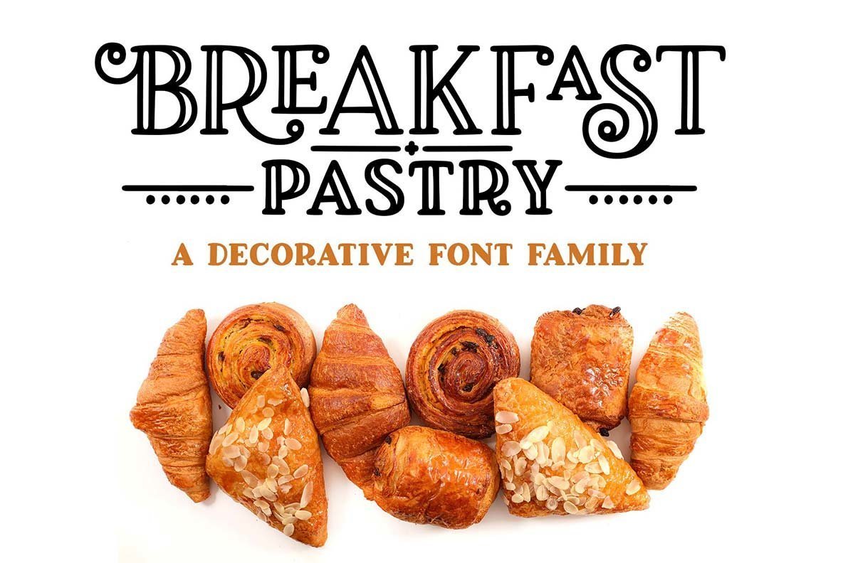 Breakfast Pastry Font Family16设计网精选英文字体