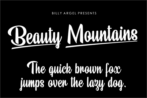Beauty Mountains Personal Use font16设计网精选英文字体